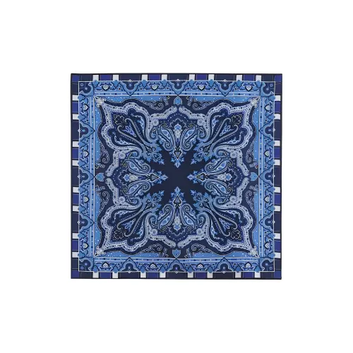 ETRO Шелковые шарфы Синий Мужской