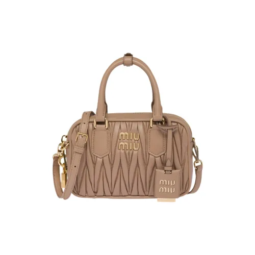 MIU MIU Arcadie series Кожа Сумка через плечо Сумка Маленькая Женская CAMEL