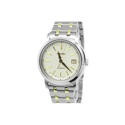 SEIKO Автоматический Механический Механизм Мужские Часы 40 мм Белый