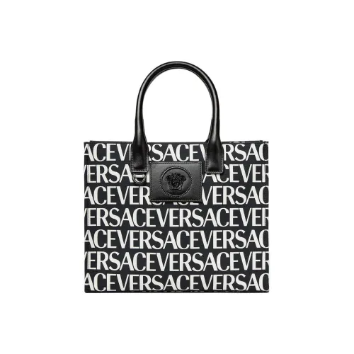 VERSACE La Medusa Хлопок с коровьей кожей Тоут Сумка Сумка для покупок Сумка через плечо Сумка обычная Женская