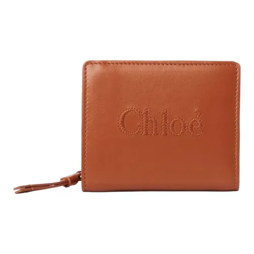 Chloe Яркий Телячья кожа Кошелек Женские Карамель