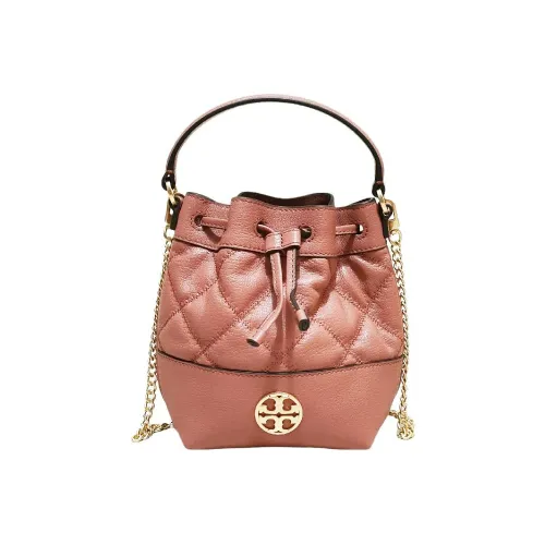 TORY BURCH TB Willa Кожа Ведро Сумка Сумка через плечо Маленькая Сумка Женская Розовая