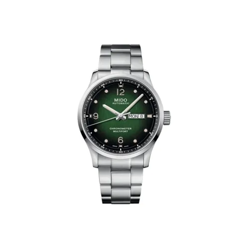 MIDO Автоматический Механический Механизм Мужские Часы Helm 42 мм Зеленые