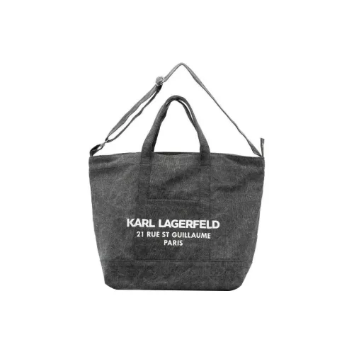 KARL LAGERFELD Переработанный хлопок Сумка через плечо Сумка Extra Large Женская Черная