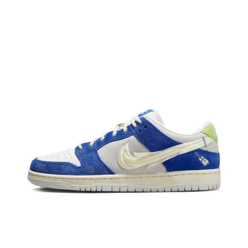 FLY Уличная одежда x Nike Dunk SB 'Гардения Гардения белый Низкий Топ Скейтборд Кроссовки Унисекс Синий