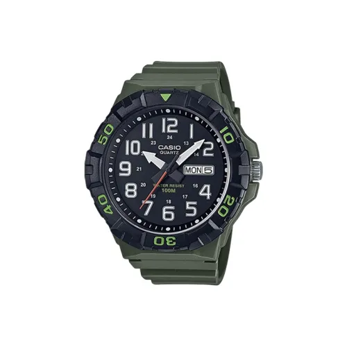 CASIO Standard Series Кварцевый механизм Смольный ремешок Часы Мужские Черный циферблат