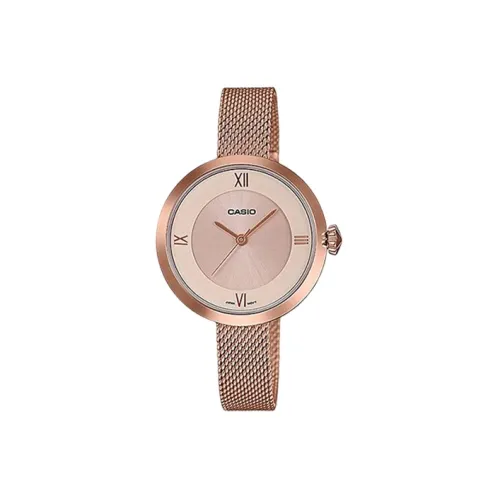 CASIO Standard Series Кварцевый механизм нержавеющая сталь ремешок женские часы золотой циферблат LTPE154MPG 4A