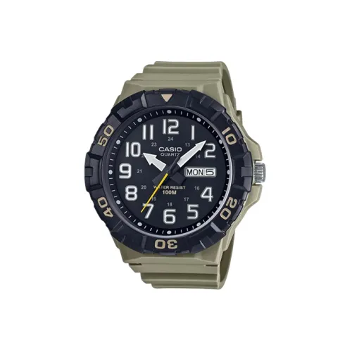 CASIO Standard Series Кварцевый механизм Смольный ремешок Часы Мужские Черный циферблат MRW 210H 5AVDF