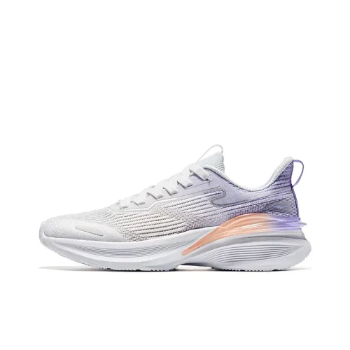 Erke Shock Absorbers Slip-Resistant Abrasion-Resistant Running Shoes Women's Purple White Эрке Шок Абсорберы Противоскользящие Устойчивые к Износу Беговые Кроссовки Женские Фиолетовый Белый