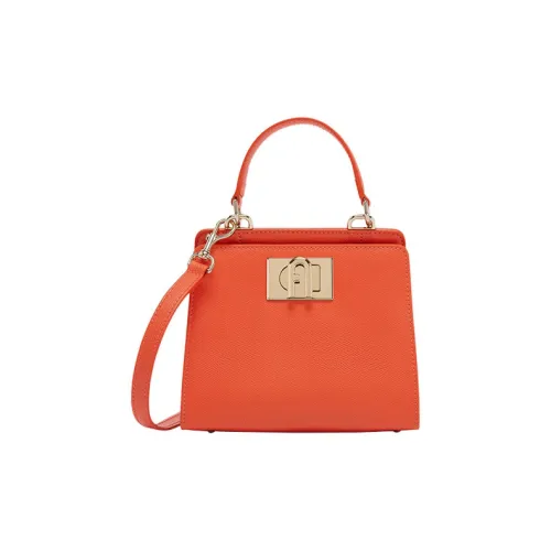 Furla 1927 Collection Кожа Тоут Сумка Сумка для покупок Сумка через плечо Сумка Мини Женская Апельсиновая