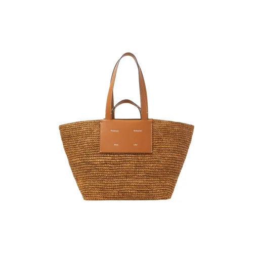 PROENZA SCHOULER Raffia Leather One Shoulder Bag Large Women's Brown