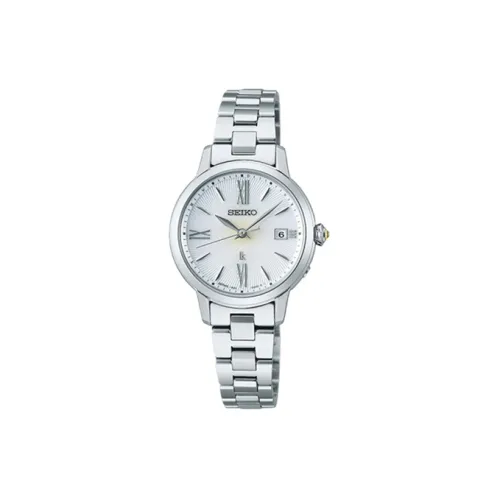 SEIKO Lukia Cocktail Collection Солнечный механизм часы с ремешком из нержавеющей стали женские часы белый циферблат