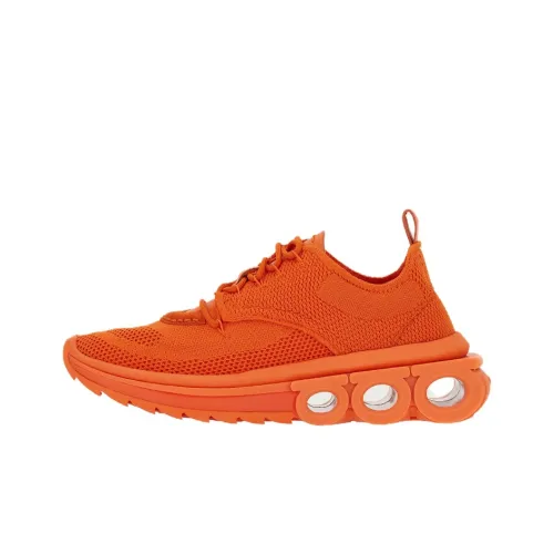 Ferragamo Низкий Топ Спортивная Повседневная Обувь Мужская Оранжевая