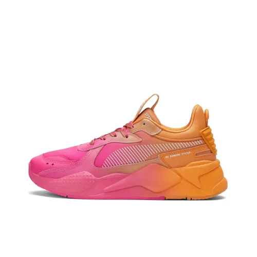 PUMA RS X Выцветший Низкий Топ Спортивная Повседневная Обувь Женская Розовая Желтая