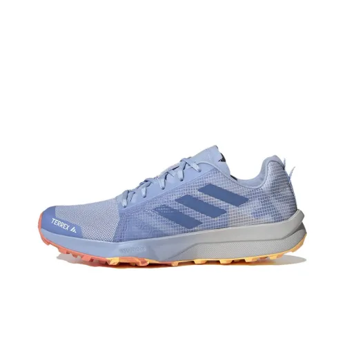Adidas Terre Slip-resistant Abrasion-resistant Lightweight Low-Top Running Shoes Women's Blue Gray Adidas Terre Противоскользящие Устойчивые к истиранию Легкие Низкие Беговые Кроссовки Женские Синий Серый