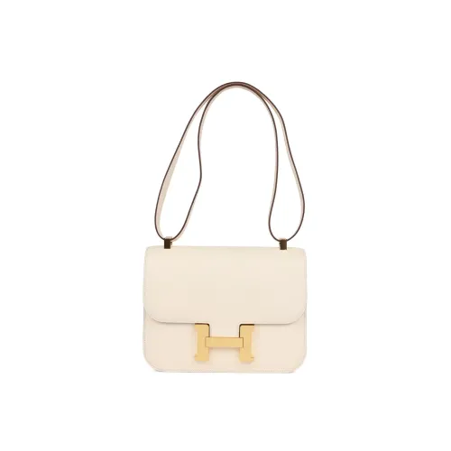 HERMES Constance Эпсомская кожа Сумка через плечо Сумка на плечо Женская I2 Nata Кремовый