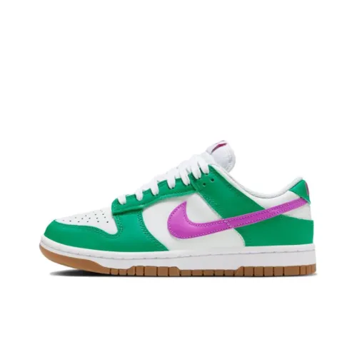 nike Dunk Low Топ Кроссовки для скейтбординга Женские Белый Зеленый