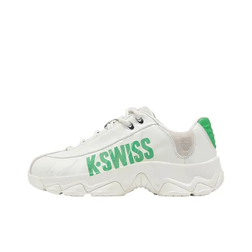 KSWISS ST329 Противоскользящий Устойчивый к износу Легкий Низкий Топ Спортивная Повседневная Обувь Женская Белый Зеленый