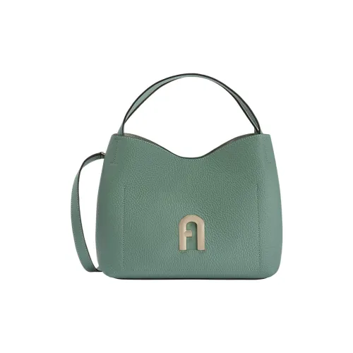 Furla Primula Рельефная Телячья Кожа Ведрообразная Сумка Сумка через плечо Сумка Маленькая Женская Горохово-Зеленая