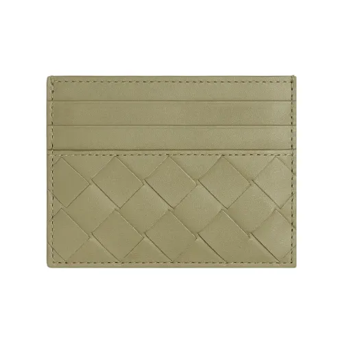 Bottega Veneta Телячья кожа Держатель для карт Мужской CAVE Каменно-зеленый