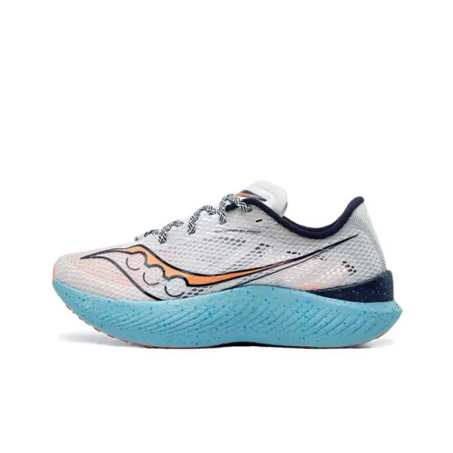 Saucony Endorphin Pro 3 Амортизаторы Slip-resistant устойчивые к истиранию Низкий топ Беговые кроссовки Унисекс Синий Оранжевый