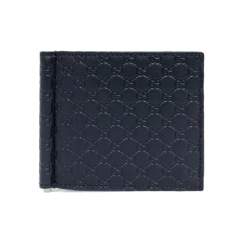 GUCCI Кожа Кошелек Держатель для карт Мужской Синий