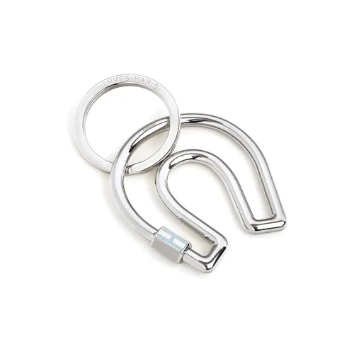 HERMES Cheval Брелок Унисекс Серебряный Небесно-Синий