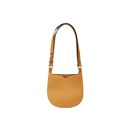Valextra Телячья кожа Сумка-хобо Сумка через плечо Мини Женская Янтарно-желтая