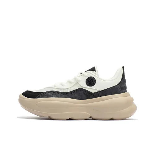 361° Slip Устойчивый к истиранию Низкий Топ Спортивная повседневная обувь Женская Белый Черный