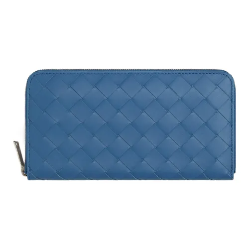 Bottega Veneta Коровья кожа Кошелек Большой Мужской Surf Синий CAVE Каменно-зеленый