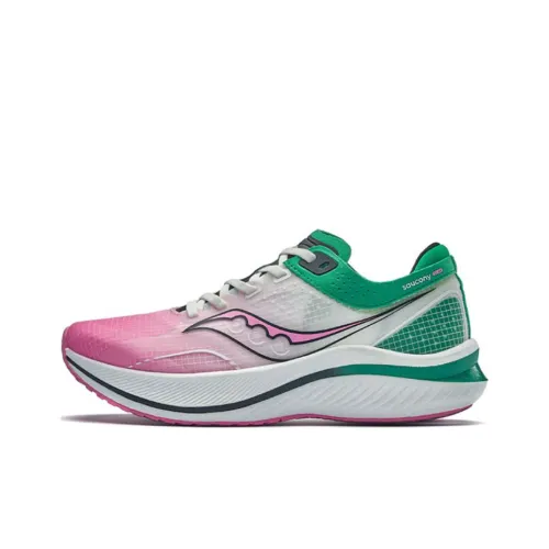 Saucony Saly Full Speed Шокабойеры Противоскользящие Устойчивые к истиранию Низкий Топ Беговые кроссовки Унисекс Белый Розовый Зеленый