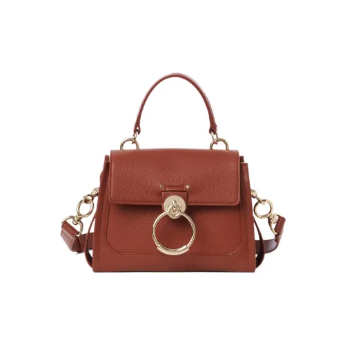 Chloe Tess Телячья кожа Сумка через плечо Сумка Мини Женская Красно-коричневый