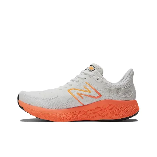 New Balance NB Свежий Пена X 1080v12 X 1080v12 Низкий Топ Беговые кроссовки Мужские Белый Оранжевый