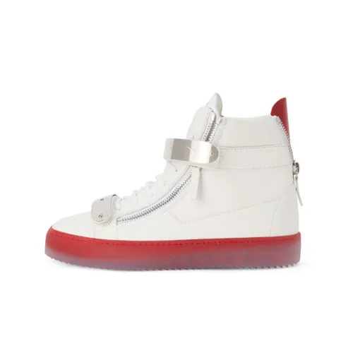 Giuseppe Zanotti GZ Coby Высокий Топ Стильный Скейтбординг Мужской Белый