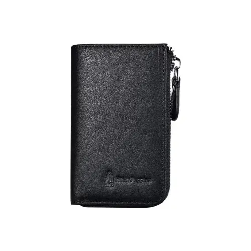 Hush Puppies Коровья кожа Растительное дубление Картхолдер Key Pouch Стандартный Мужской Черный