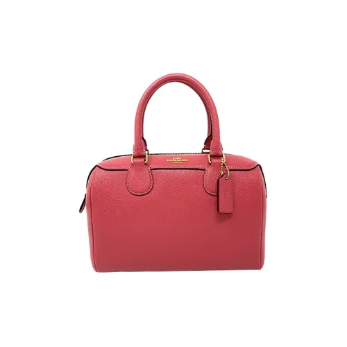 COACH Bennett Крестообразная текстура Кожа Бостонская сумка Сумка Сумка через плечо Сумка через плечо Женская Красная