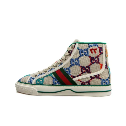 GUCCI Tennis 1977 Высокие Топы Стильные Скейтбординги Мужские Бежевые