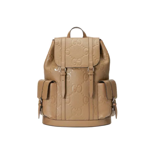 GUCCI Jumbo GG кожа рюкзак мужской тауповый