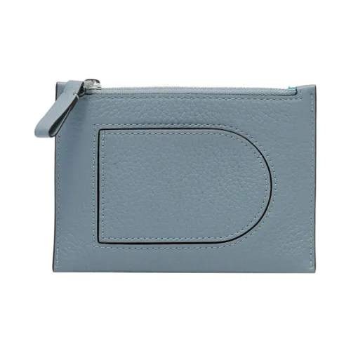 Delvau Булавка Taurillon Мягкая с рельефной телячьей кожей Сумка Клатч Мини Женская Тихоокеанский Синий