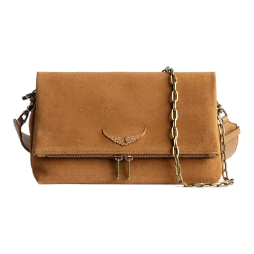 Zadig Voltaire Сумка через плечо из коровьей кожи женская коричневая