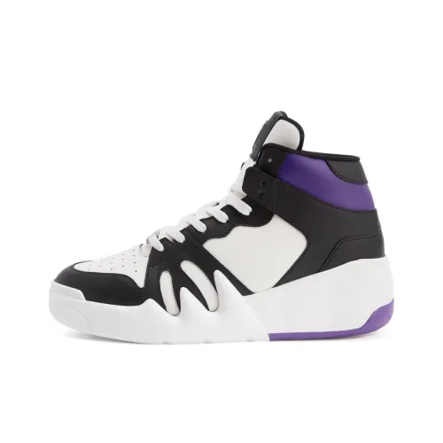 Giuseppe Zanotti GZ Talon Высокие Топы Стильные Скейтбординги Женские Черный Белый Фиолетовый