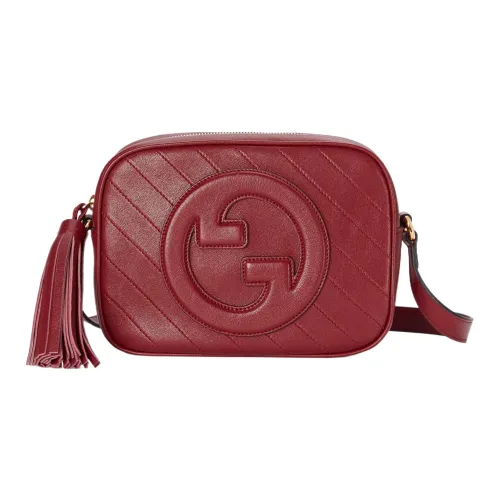 GUCCI Blondie Кожа Сумка через плечо Сумка на плечо Женская Бордовый