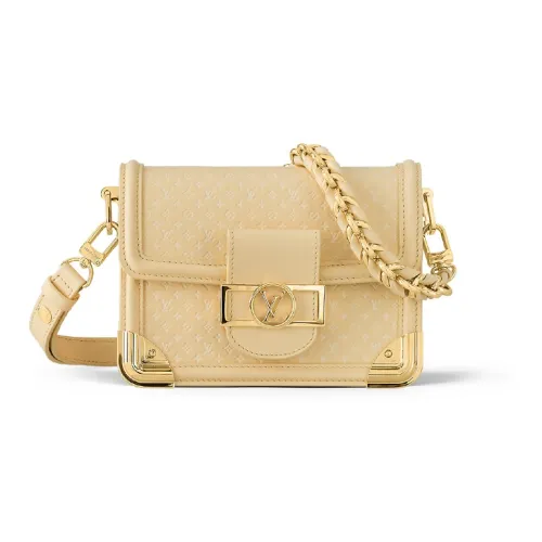 LOUIS VUITTON Dauphine Коровья кожа Dafne Сумка Сумка через плечо Сумка через плечо Мини Женская Желтая