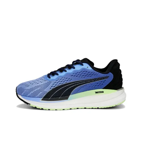 PUMA Magnify Nitro Surge противоскользящие устойчивые к истиранию низкий топ беговые кроссовки женские синий черный