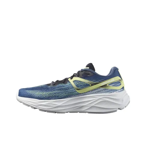 SALOMON Aero Glide Slip-resistant Abrasion-resistant Lightweight Low-Top Беговые кроссовки Мужские Темно-серый Синий