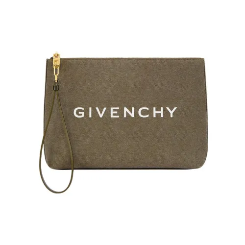 Givenchy Хлопок Клатч Большой Женский Темный хаки