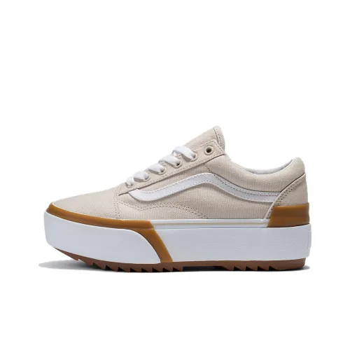 Vans Old Skool Collection Stacked Low Топ Скейтборд Кроссовки Унисекс Умбра Белый