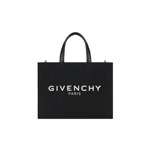 GIVENCHY Выстиранный хлопок Холст Тоут Сумка Сумка для покупок Холст Сумка Маленькая Женская Черная