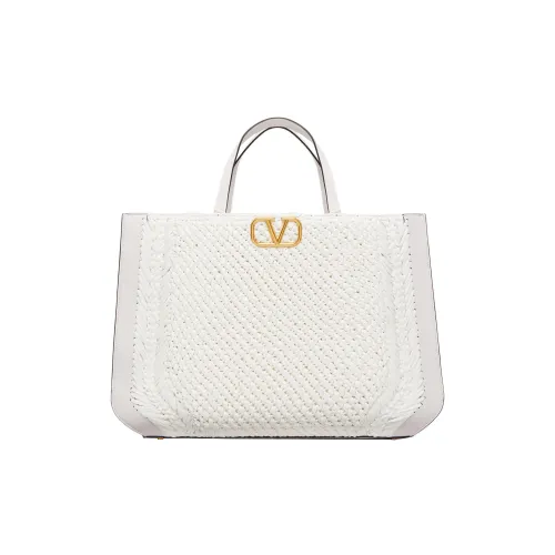 Valentino GARAVANIVlogo Рафия с кожаными вставками Сумка Женская Белая