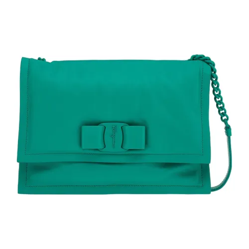 FERRAGAMO Viva Телячья кожа Сумка через плечо Сумка на плечо Женская Зеленая